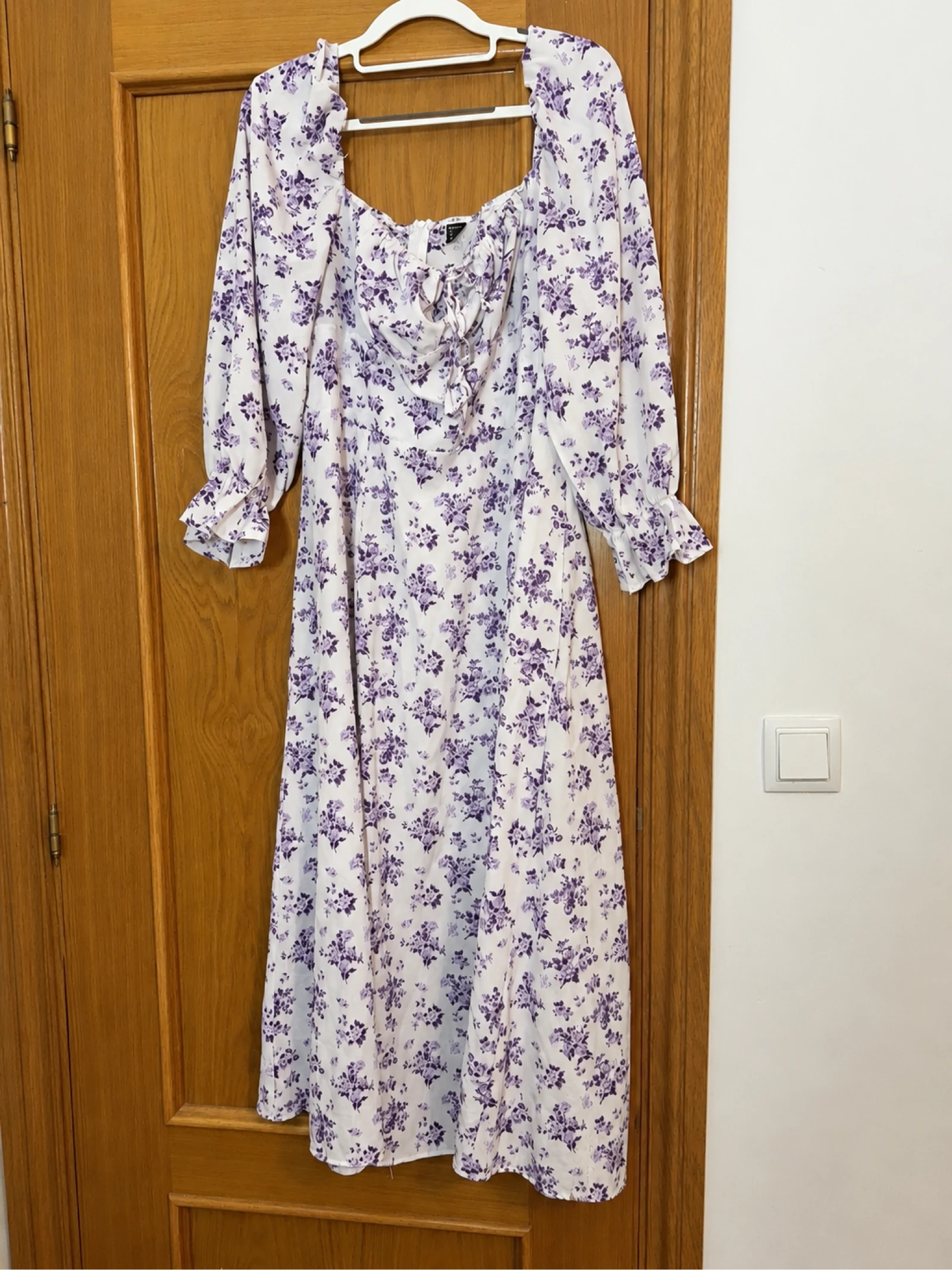 Vestido largo floral lila Loness XL 44